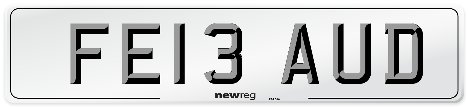 FE13 AUD Number Plate from New Reg